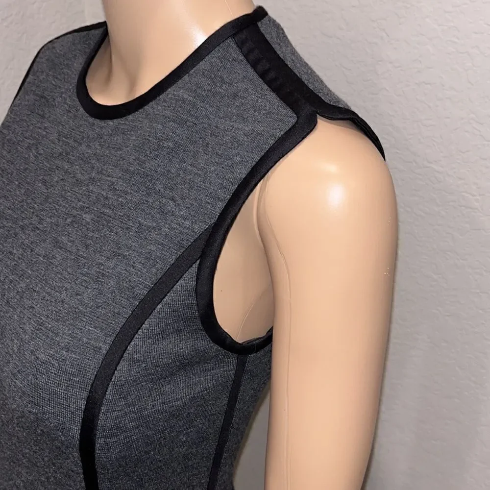 Tory Burch designer form fitting dress w/ black piping
